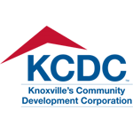 A red arrow/triangle over KCDC with the full name below that